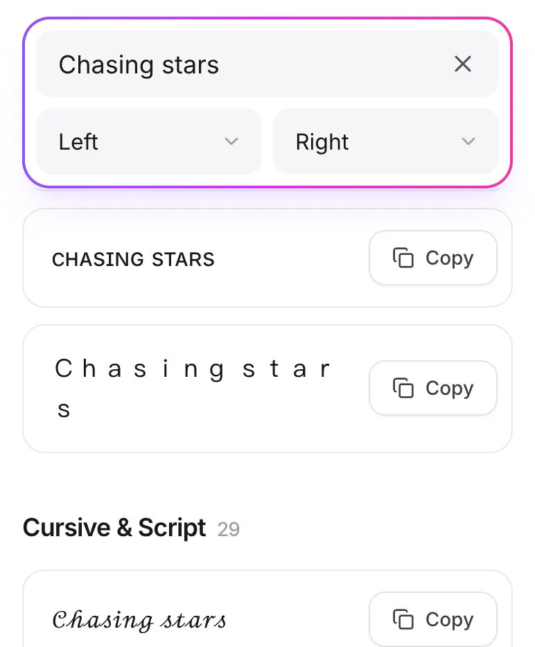 How to find fonts on our font generator