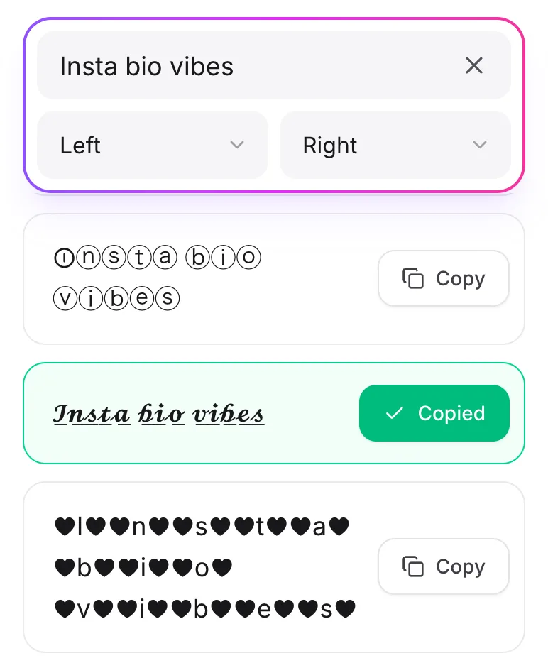 Copy and Paste Text
