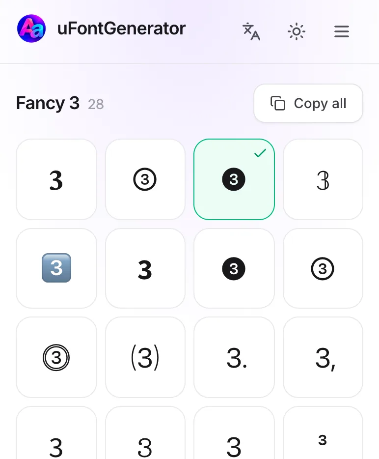 Number 3 Font