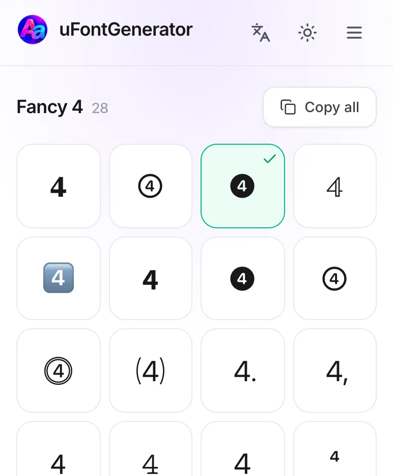 Number 4 Font