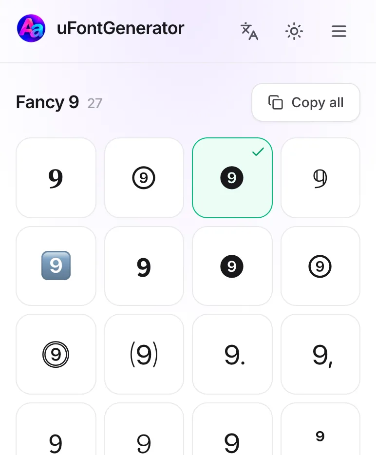 Number 9 Font