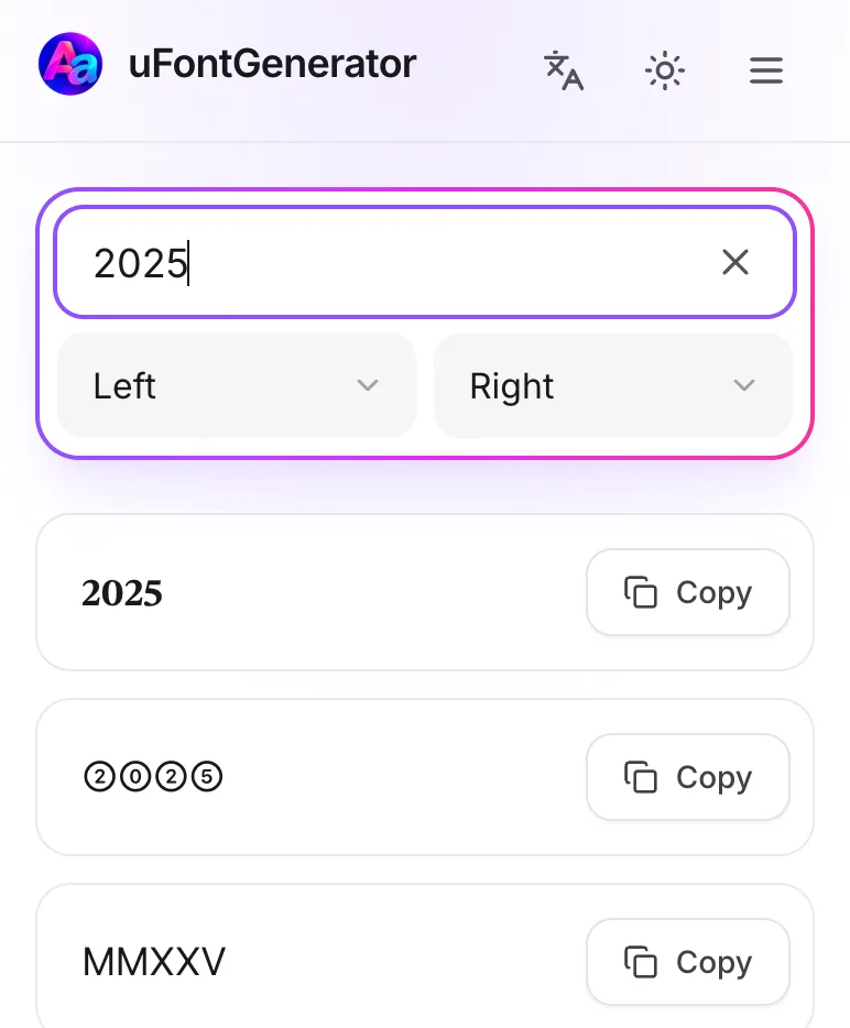 Type a Number