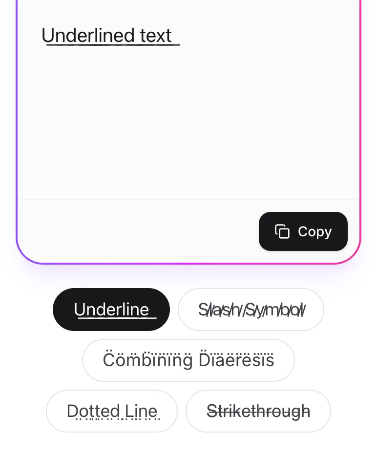 Underline Text Generator
