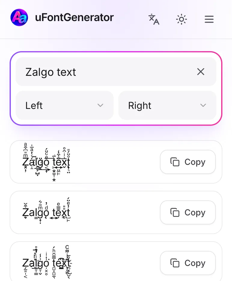 Zalgo Text Generator